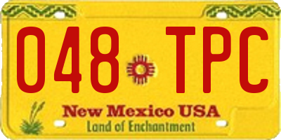 NM license plate 048TPC