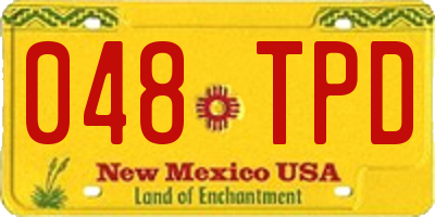 NM license plate 048TPD