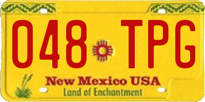 NM license plate 048TPG
