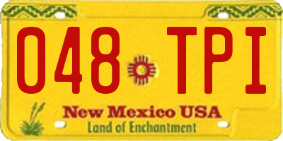 NM license plate 048TPI