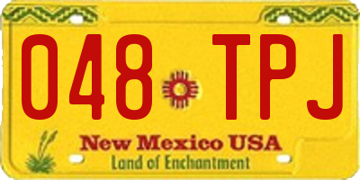NM license plate 048TPJ