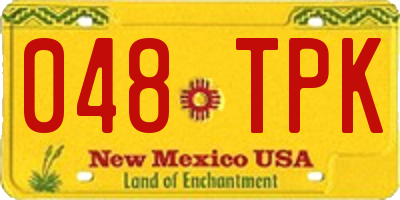 NM license plate 048TPK