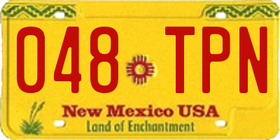 NM license plate 048TPN