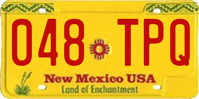NM license plate 048TPQ