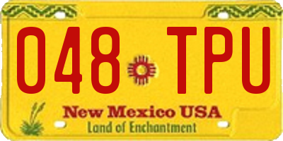 NM license plate 048TPU