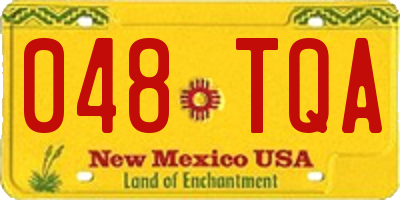 NM license plate 048TQA