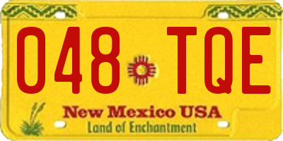 NM license plate 048TQE