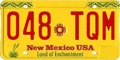 NM license plate 048TQM