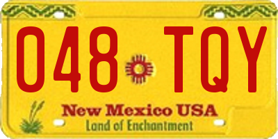 NM license plate 048TQY