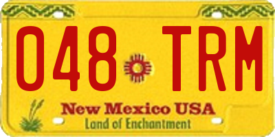 NM license plate 048TRM