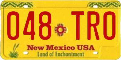 NM license plate 048TRO