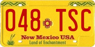 NM license plate 048TSC