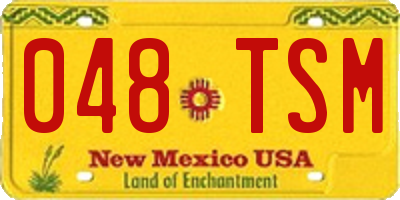 NM license plate 048TSM