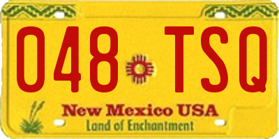 NM license plate 048TSQ