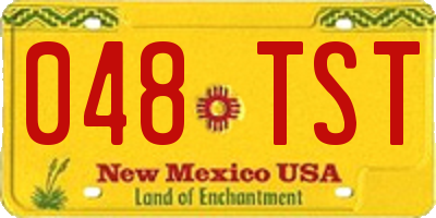 NM license plate 048TST