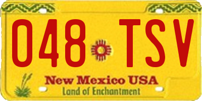 NM license plate 048TSV