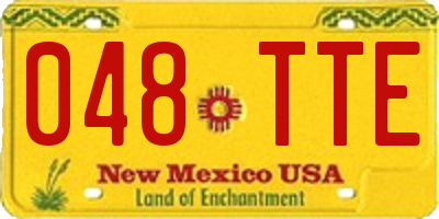 NM license plate 048TTE