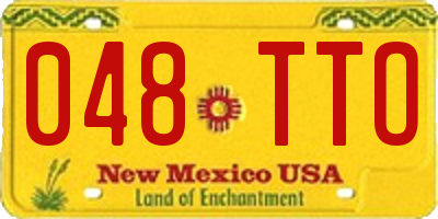 NM license plate 048TTO