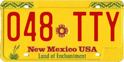 NM license plate 048TTY