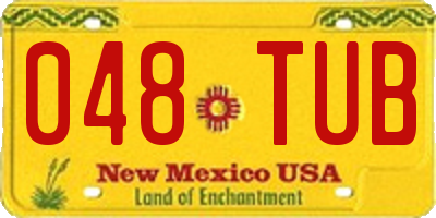 NM license plate 048TUB