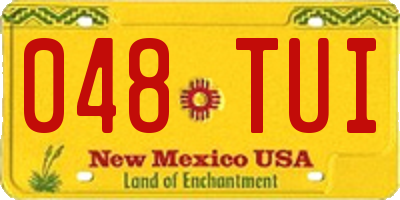 NM license plate 048TUI