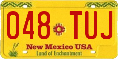 NM license plate 048TUJ