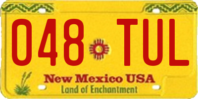 NM license plate 048TUL