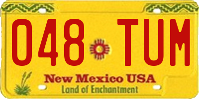 NM license plate 048TUM