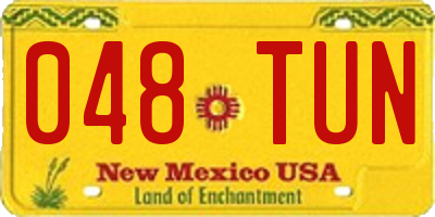 NM license plate 048TUN