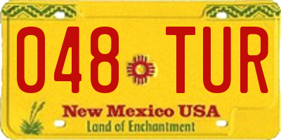 NM license plate 048TUR