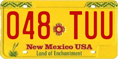 NM license plate 048TUU