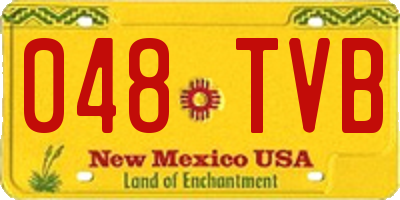 NM license plate 048TVB