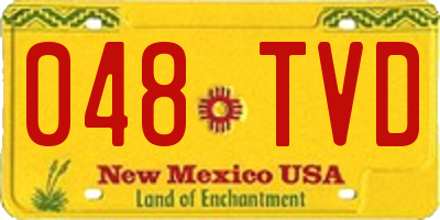NM license plate 048TVD