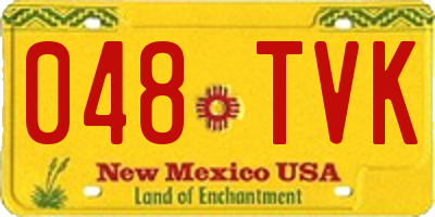 NM license plate 048TVK