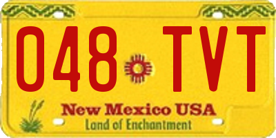 NM license plate 048TVT