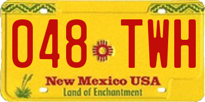 NM license plate 048TWH