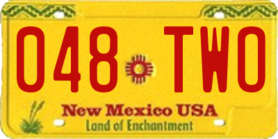 NM license plate 048TWO