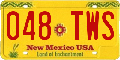 NM license plate 048TWS