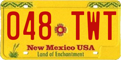 NM license plate 048TWT