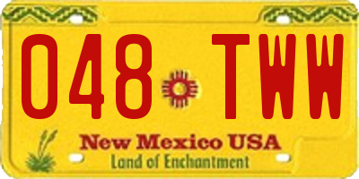 NM license plate 048TWW