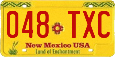 NM license plate 048TXC