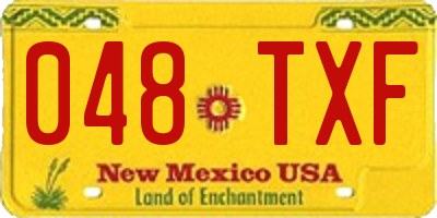 NM license plate 048TXF