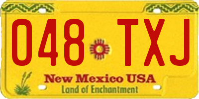 NM license plate 048TXJ