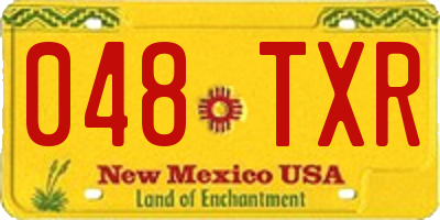 NM license plate 048TXR