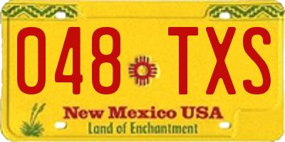 NM license plate 048TXS