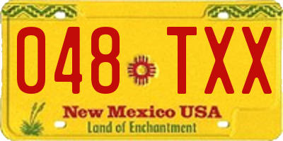 NM license plate 048TXX