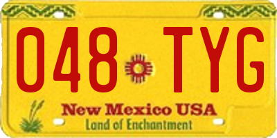 NM license plate 048TYG