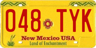 NM license plate 048TYK