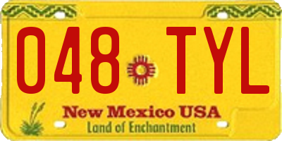 NM license plate 048TYL
