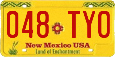 NM license plate 048TYO